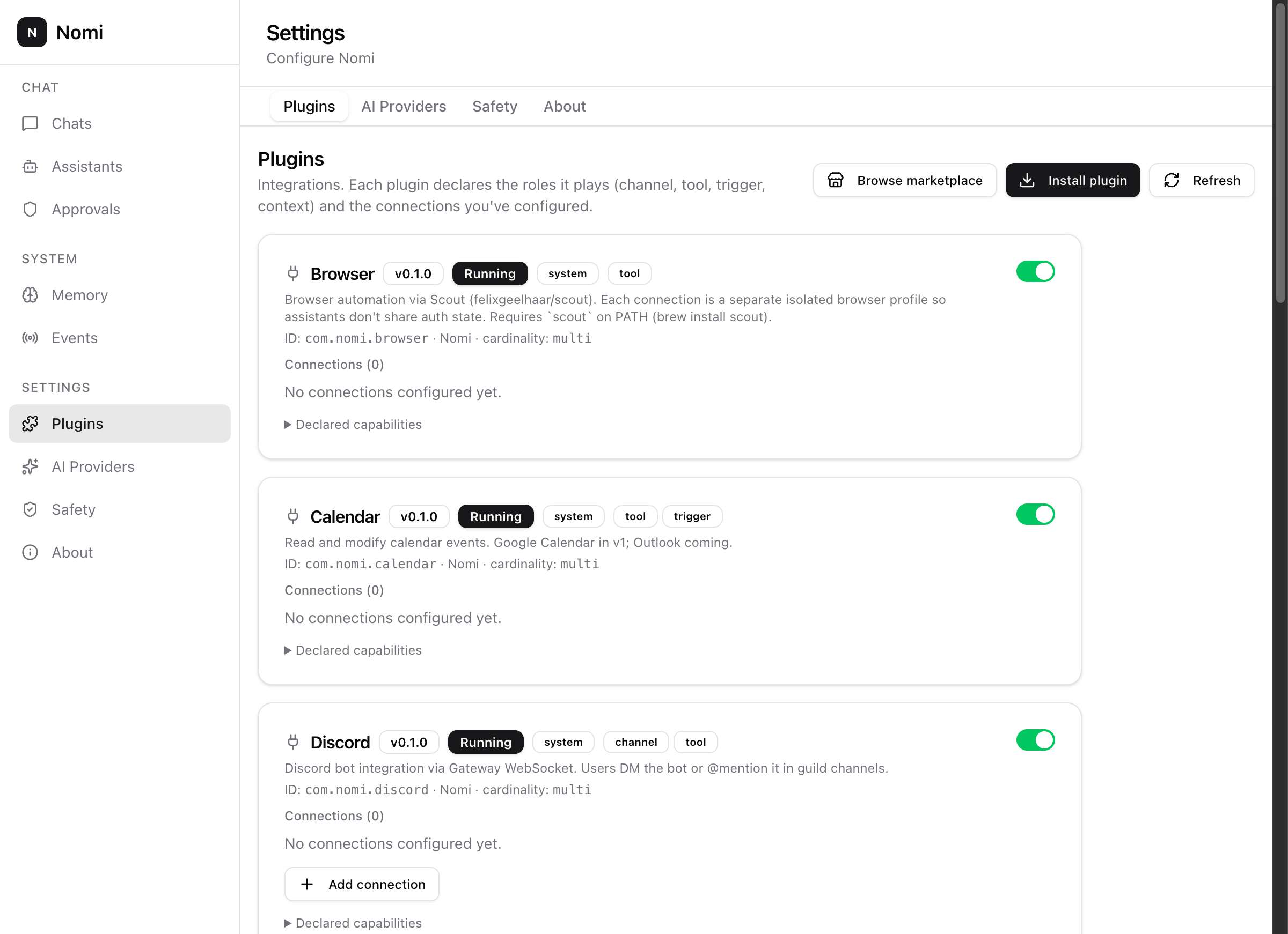 Plugin management